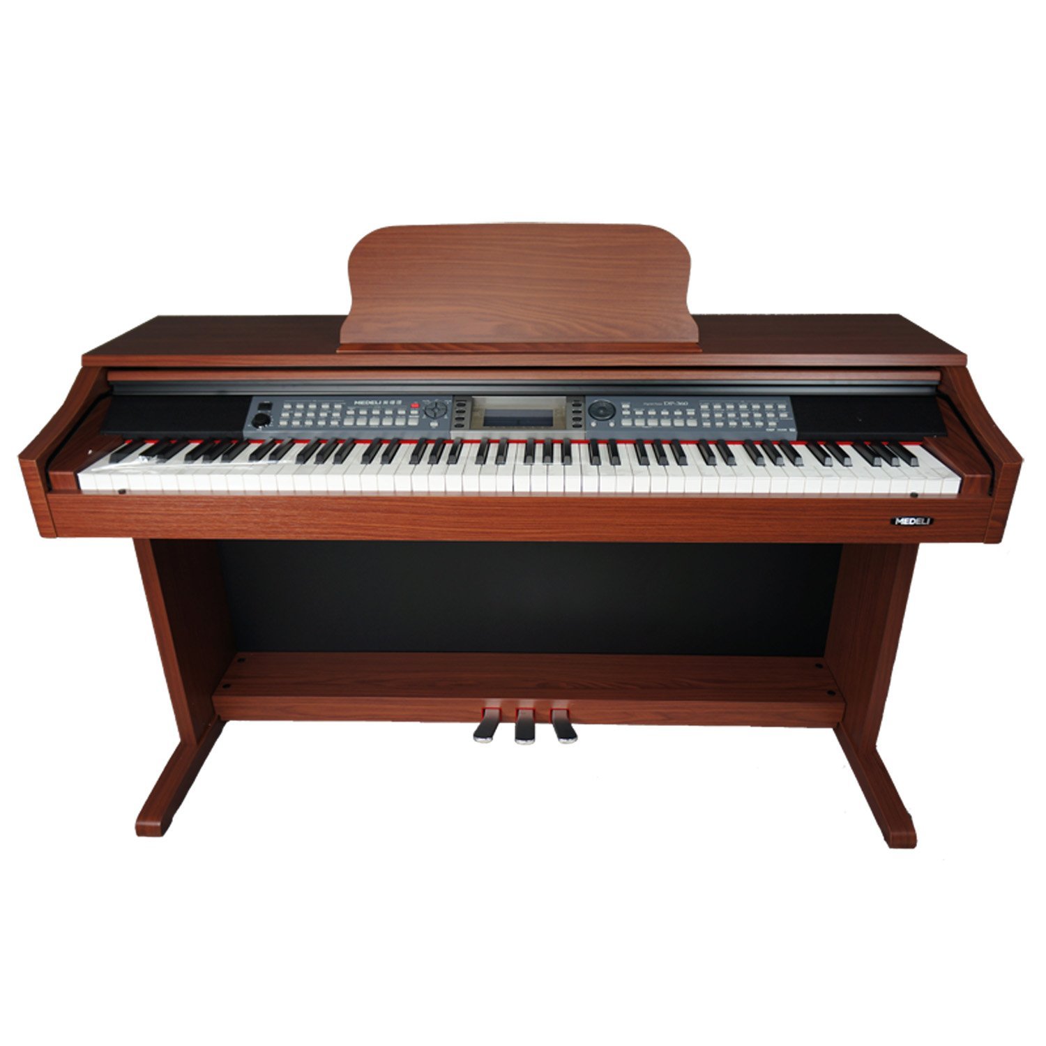 MEDELI 美得理 数码钢琴DP360，88键，木纹，红棕色